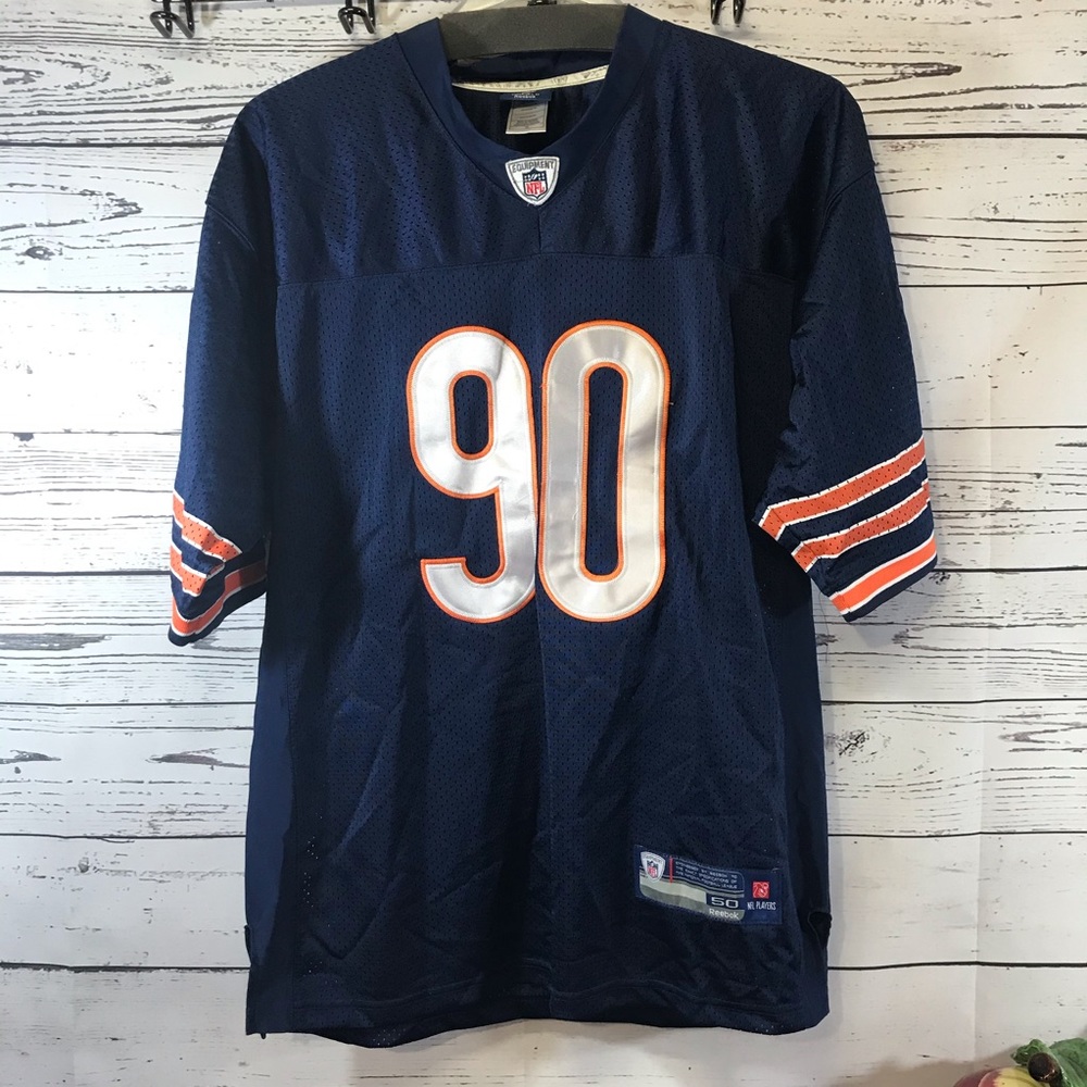 Reebok NFL On Field Julius Peppers 90 Chicago Bears Jersey Size 50